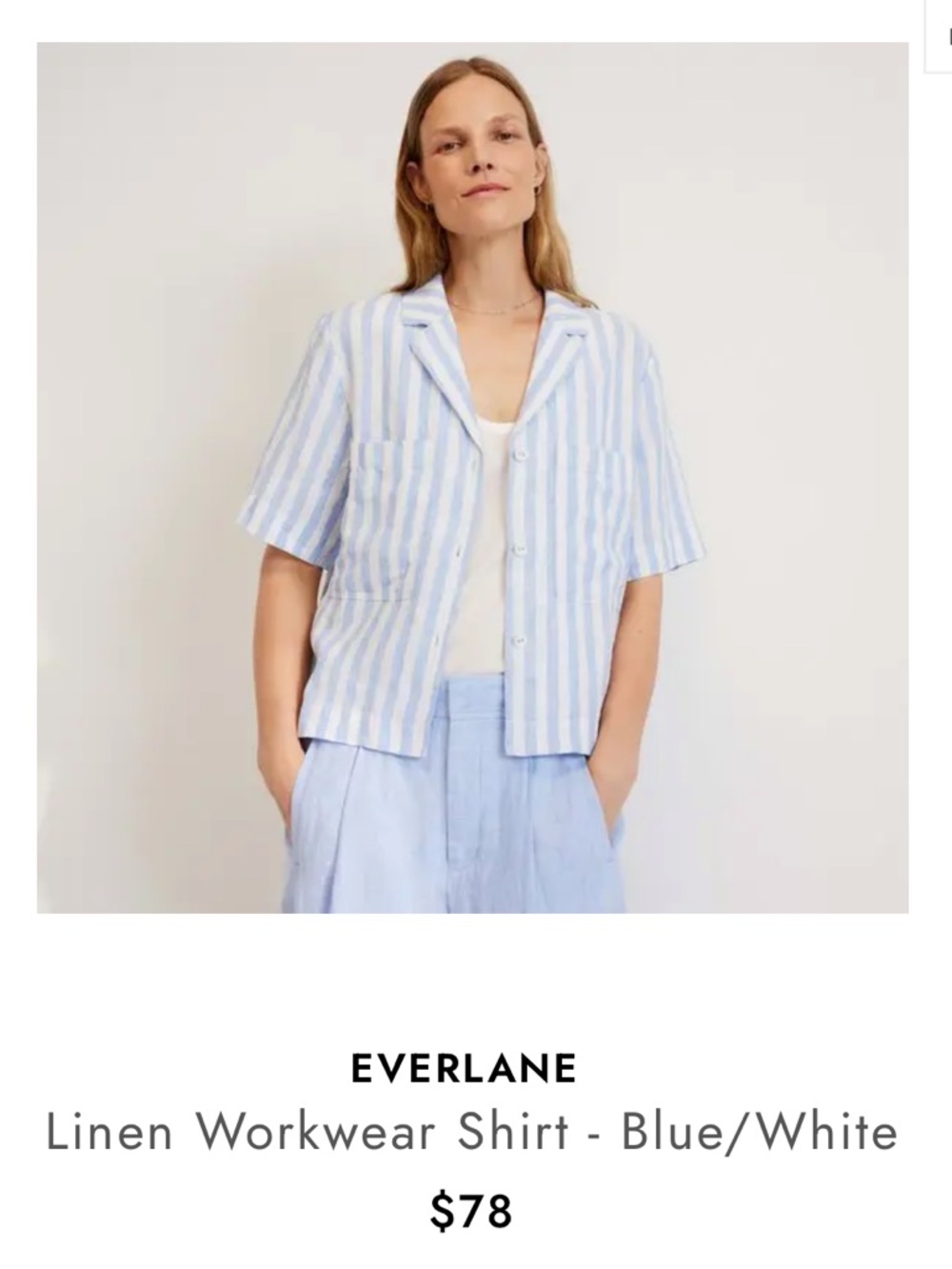 Everlane Boxy Cut Linen Shirt